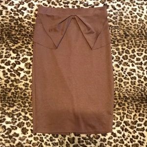 Brown Pencil Skirt